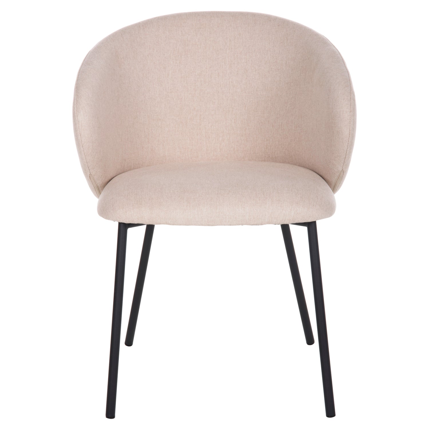 Стол  ISIAH бежовa дамасka-черни метални крака 56x56x76см.