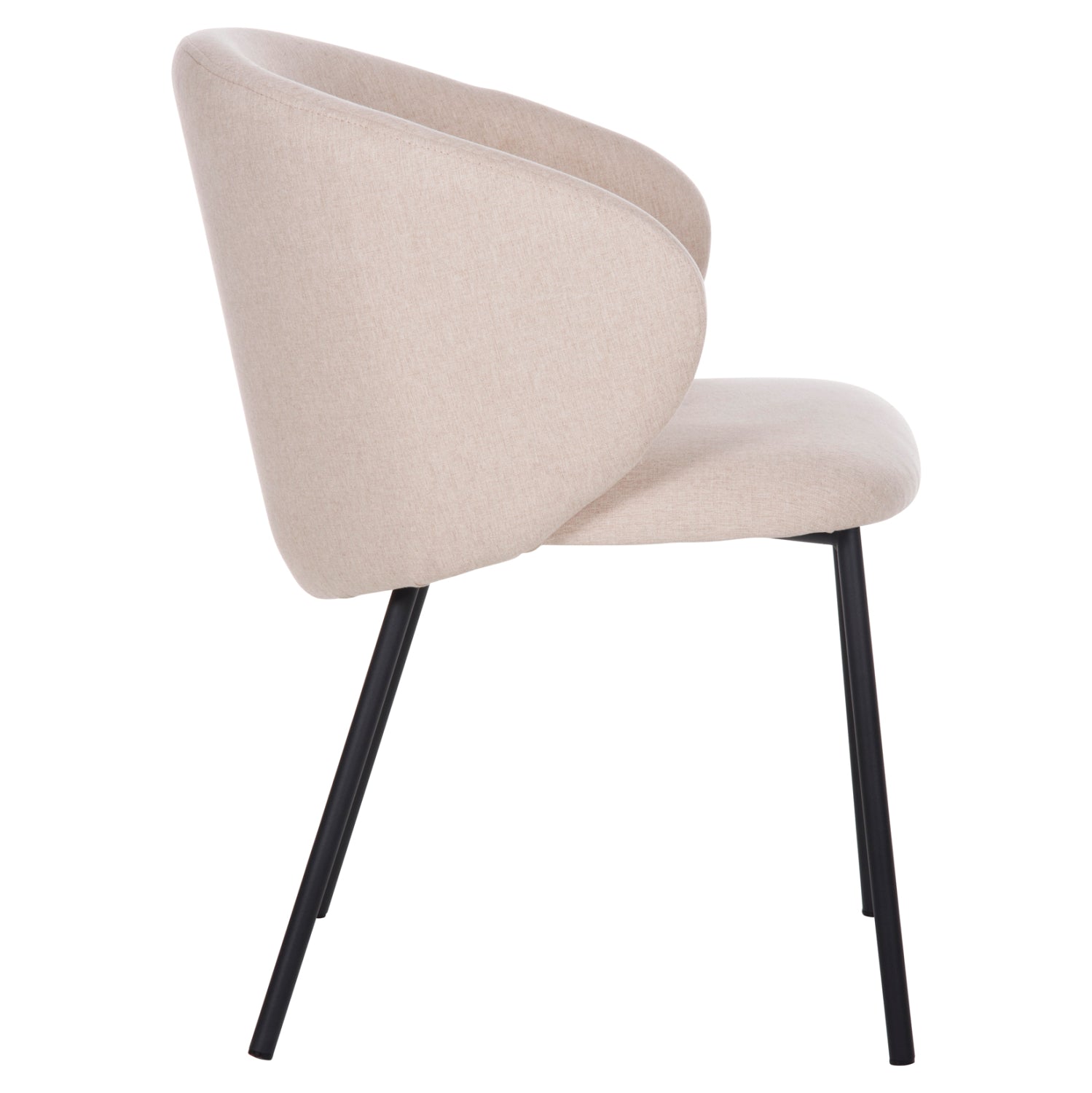 Стол  ISIAH бежовa дамасka-черни метални крака 56x56x76см.