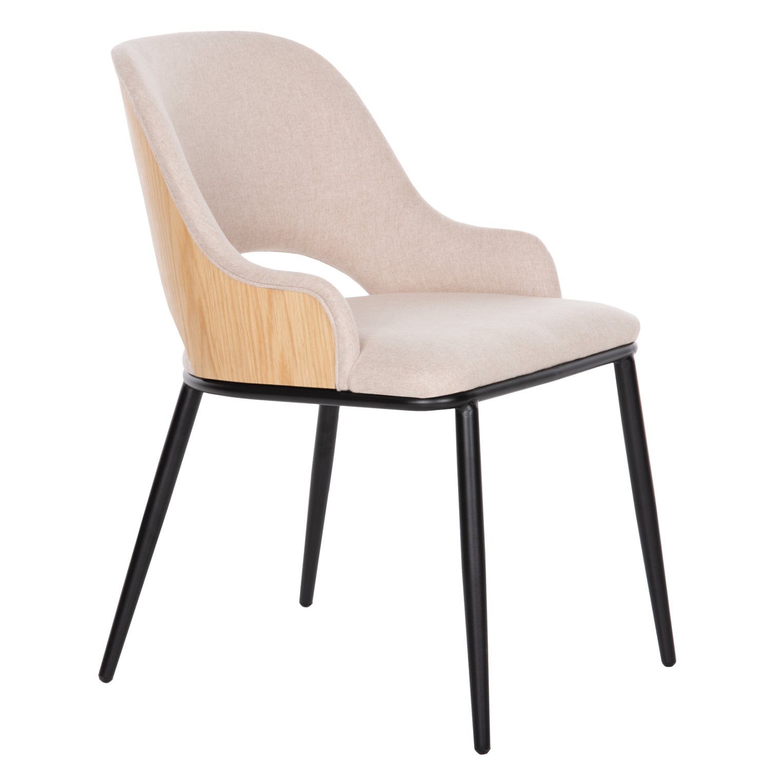 Стол DELF  цвят бежов-натурал 48x55x76