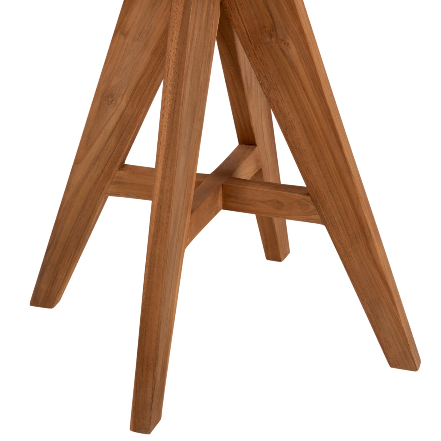 Маса Лео ф80 -натурал тиково дърво