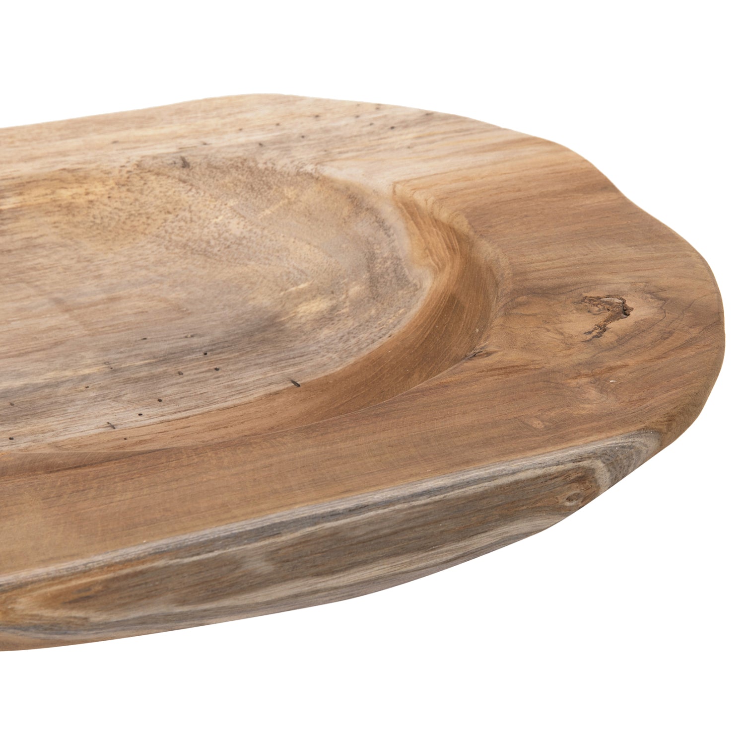 Дървена купа YOKI  тиково дърво натурал Φ39x6,5