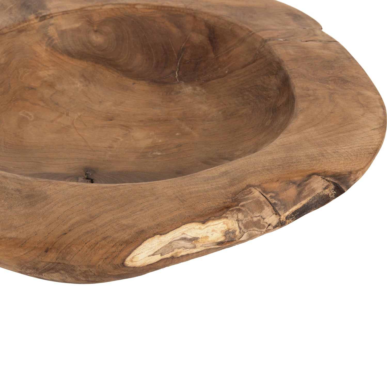 Дървена купа YOKI  тиково дърво натурал Φ39x6,5