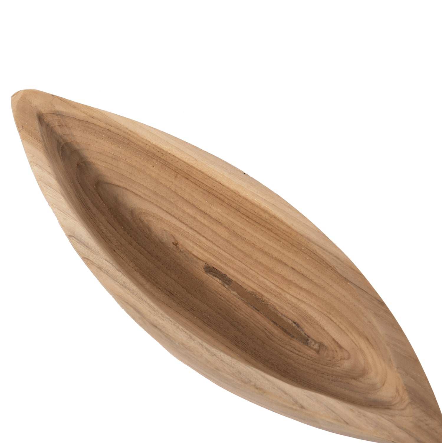 Дървена купа натурал тиково дърво 40x6x13