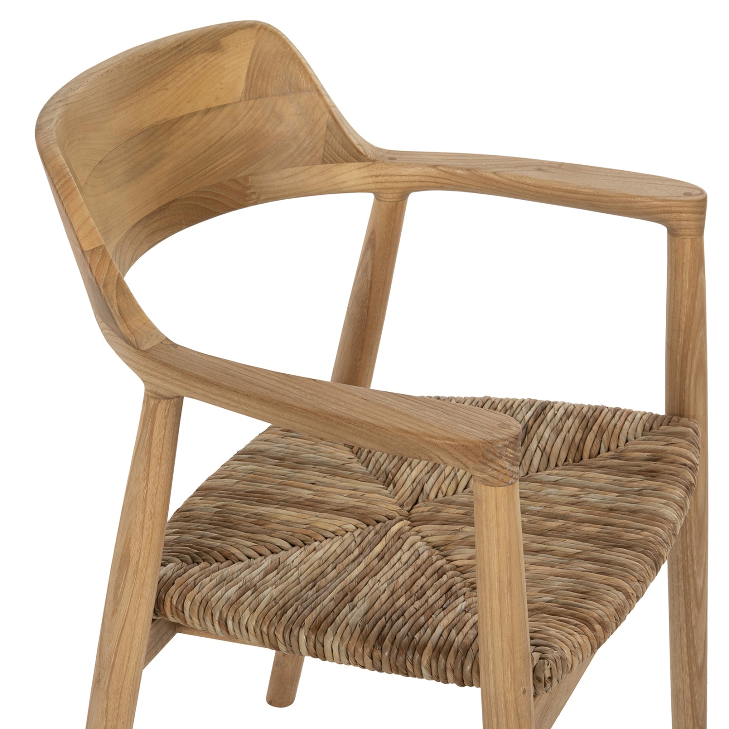 Кресло Kingsley /седалка ратан/  в естествен цвят 57.5x54x80см.