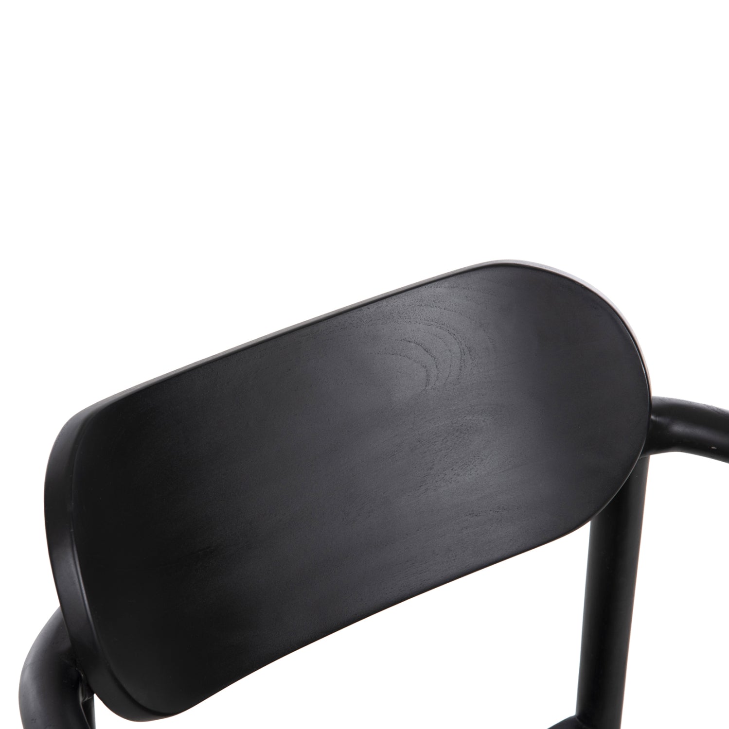 Кресло Осло тиково дърво черен цвят/въже 55x54x80