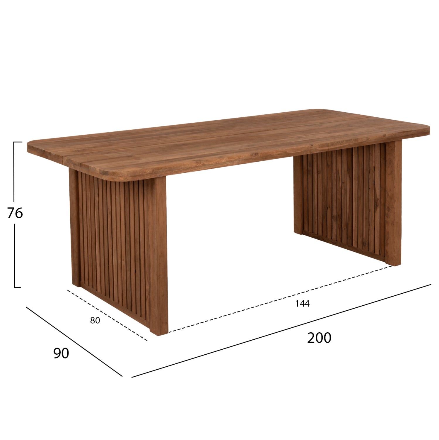 Трапезна маса  BONTANG естествен цвят 200x90x76см