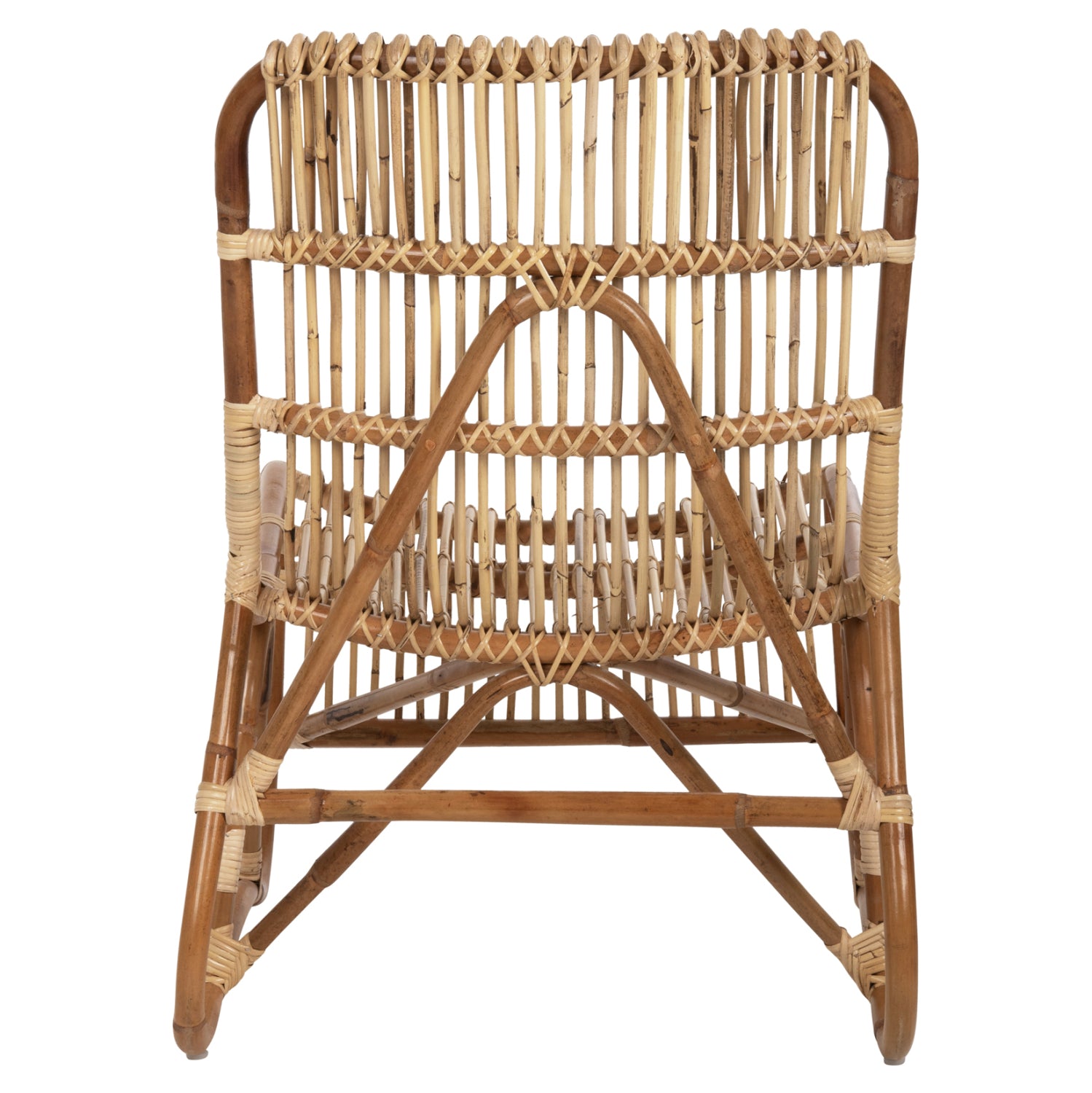 Градински фотьойл от ратан Bronny в естествен цвят 60x82x92в см