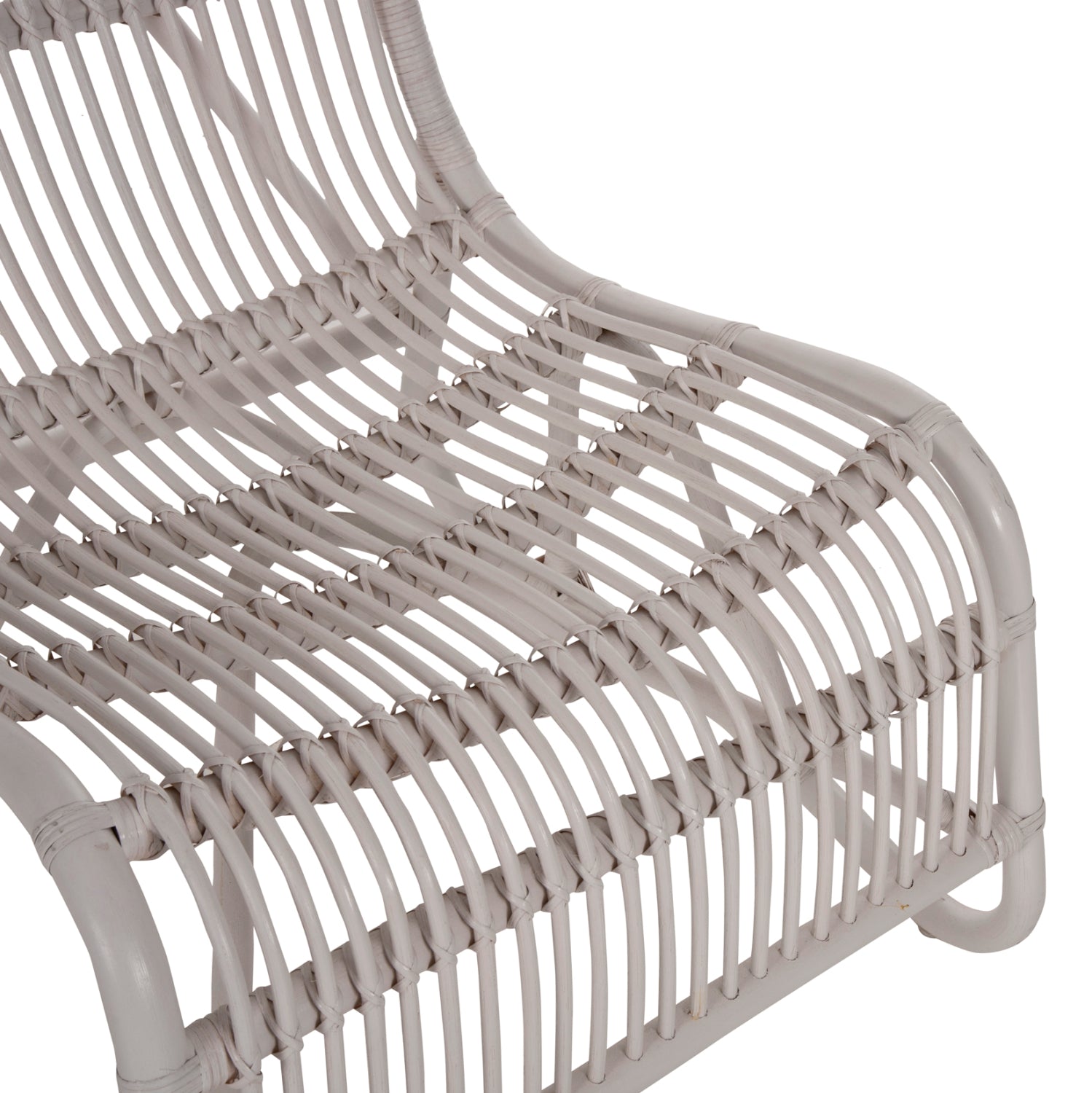 Градински ратанов фотьойл Вronny в бял цвят 60x82x92см