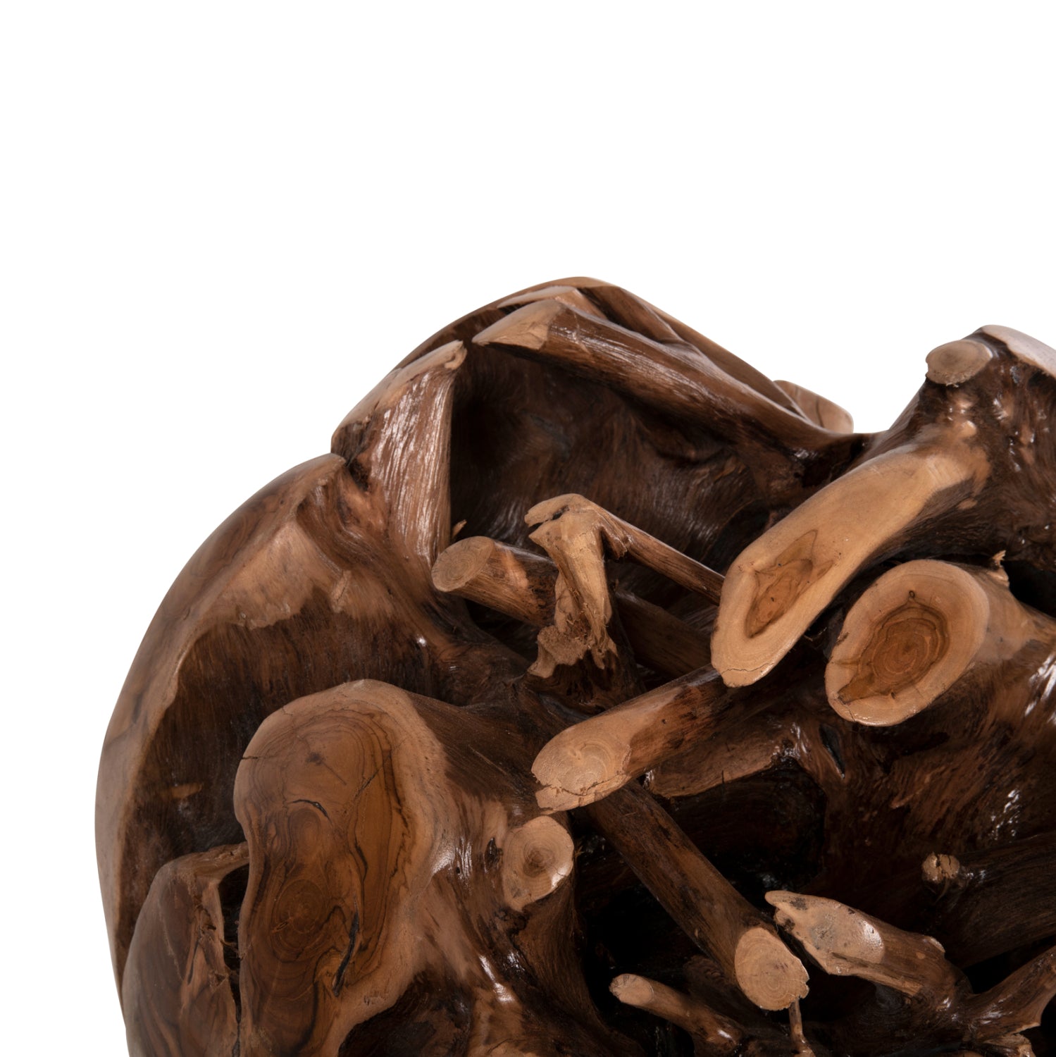 Дървена декорация ф50 -натурал