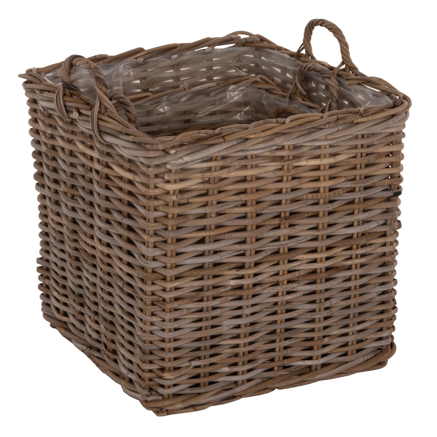 Кошници комплект от 4 броя KATER натурал  52x52x50-57см.