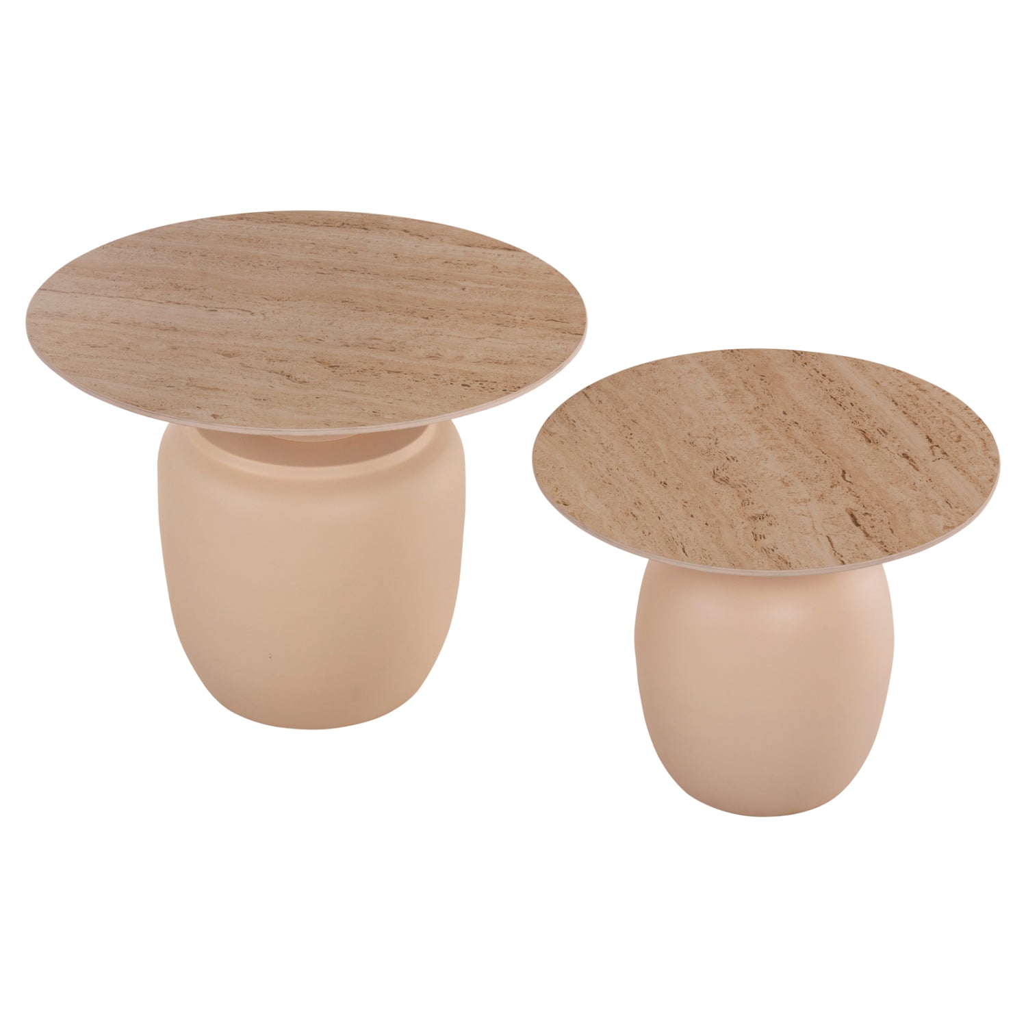 Помощни маси Ферен цвят бежов-слонова кост