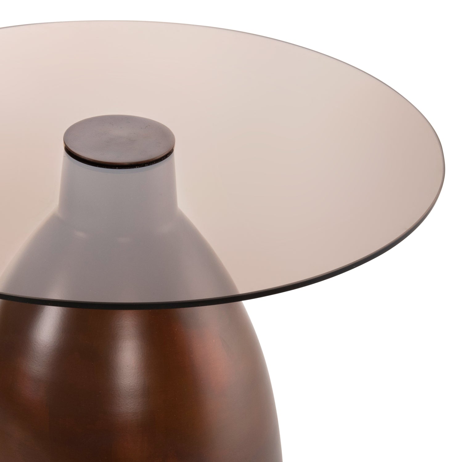 Комплект странични маси 2 бр меден цвят Φ44 и Φ40 см