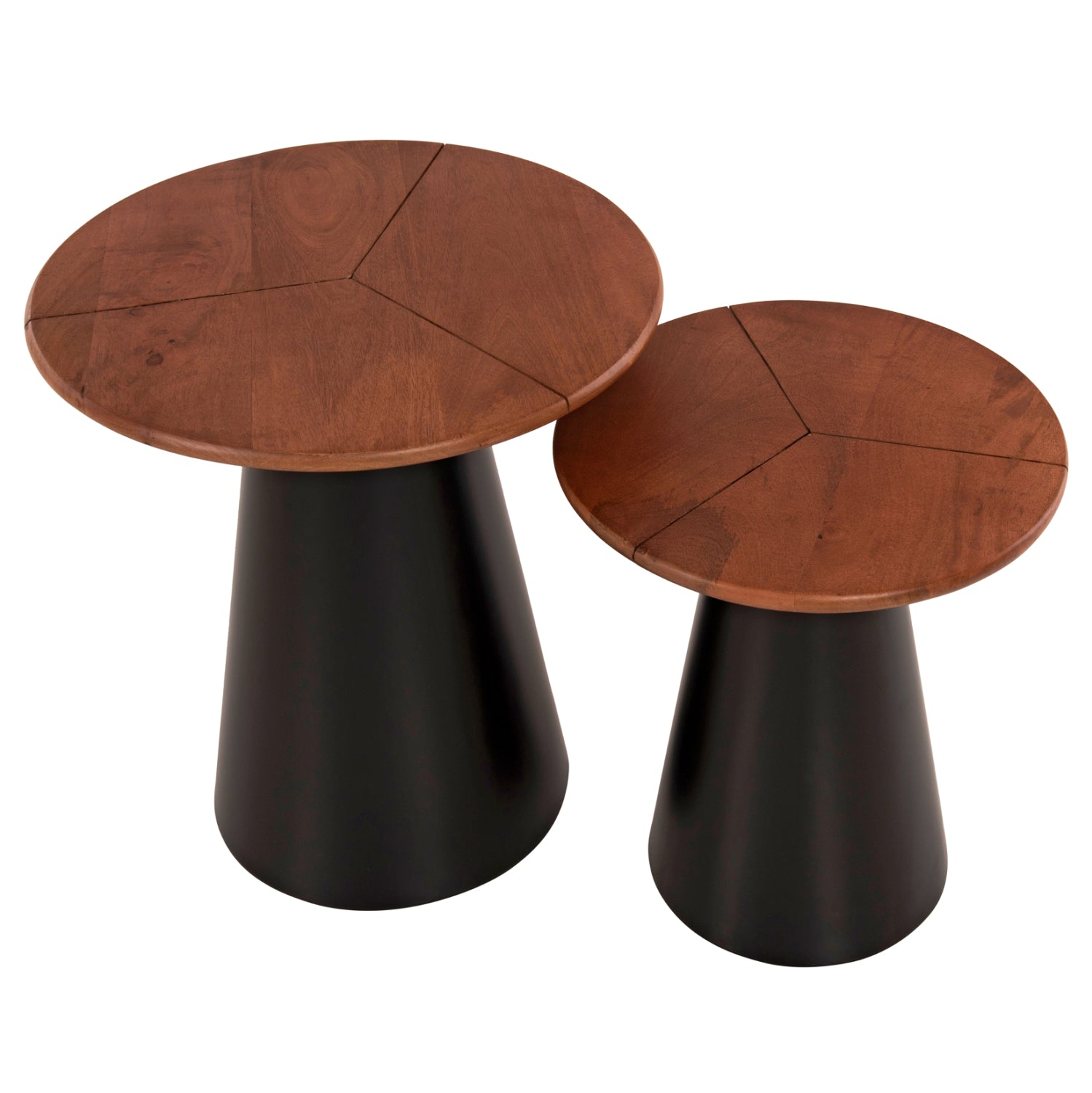 Помощни маси  SUNNI цвят черен-орех  Φ48,5 и Φ39,5