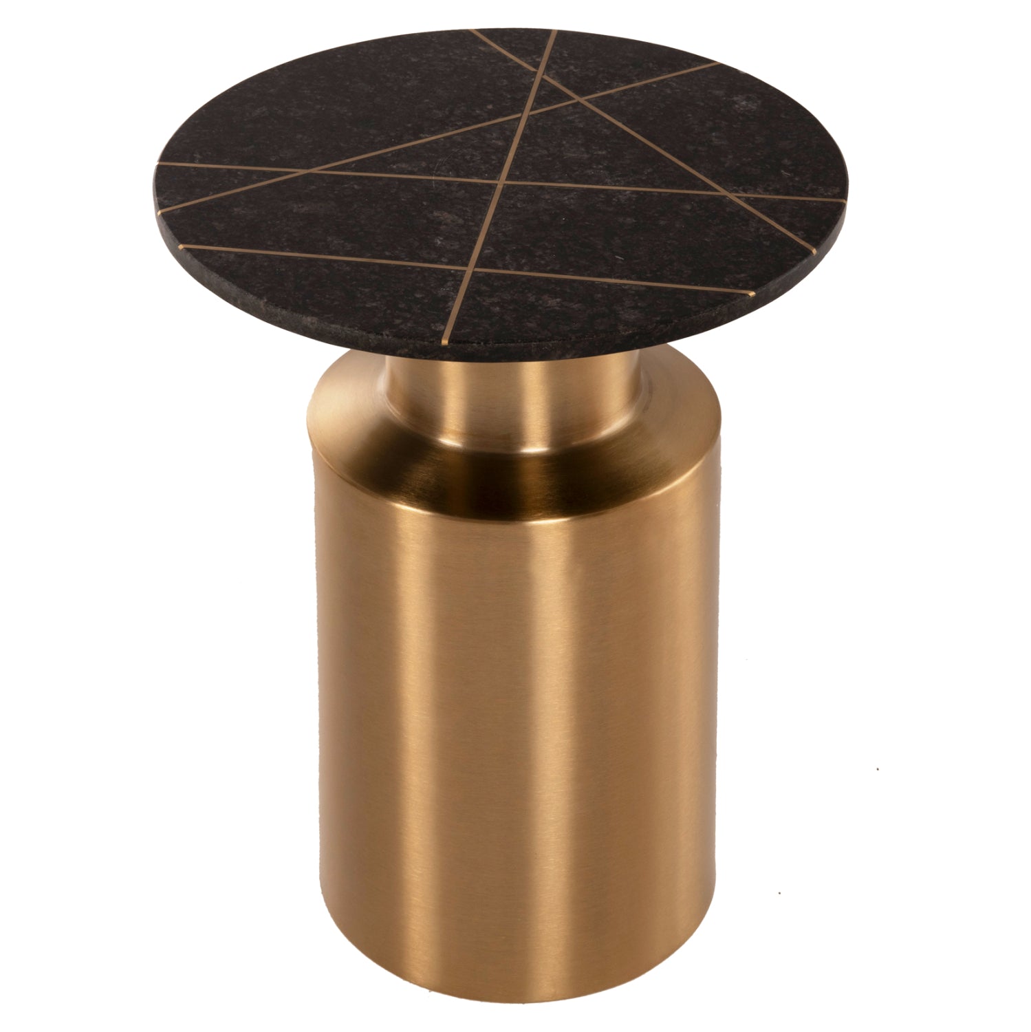 Помощна маса CLAYDEE  Φ41x54,5 цвят черен-златист