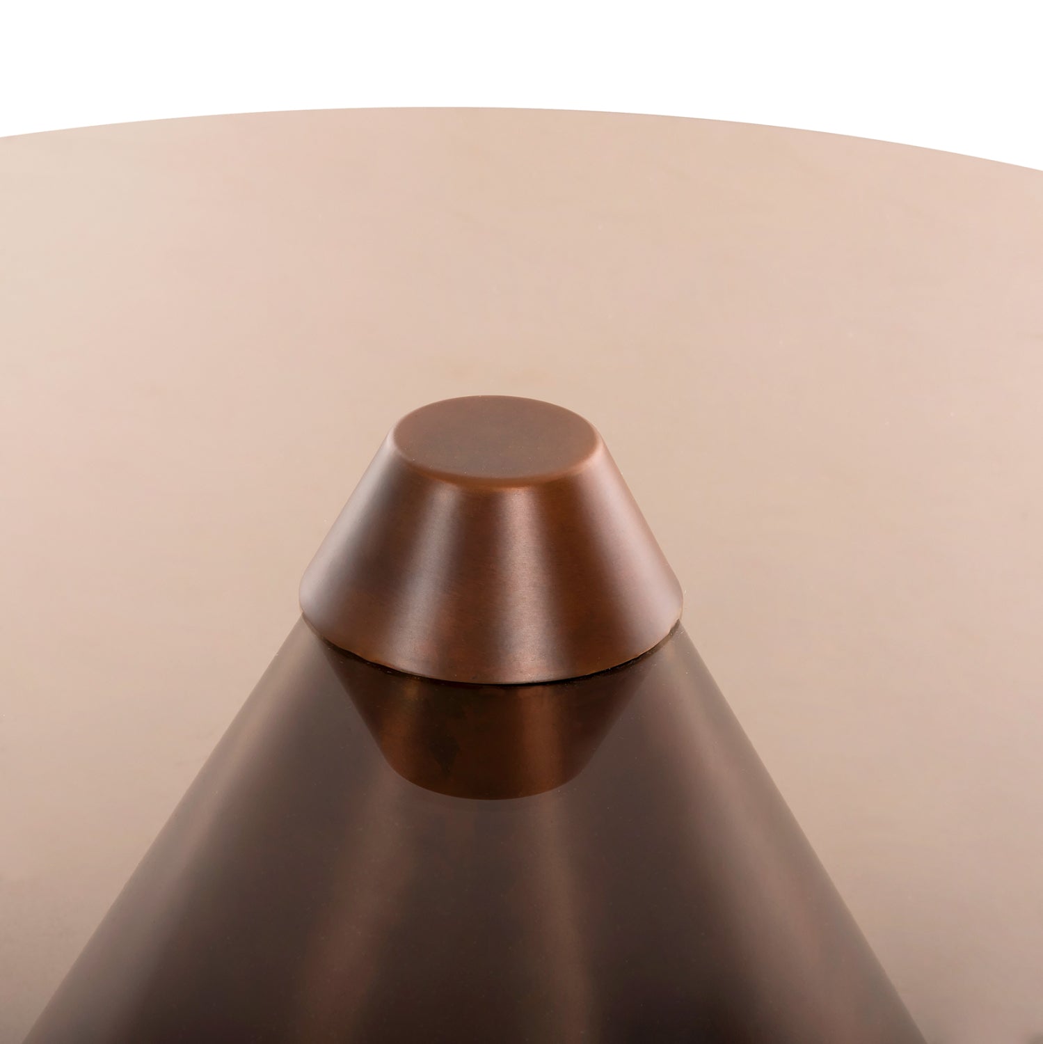 Комплект холни маси 2 бр REBEN кафяв бронз Φ80 и Φ60 см