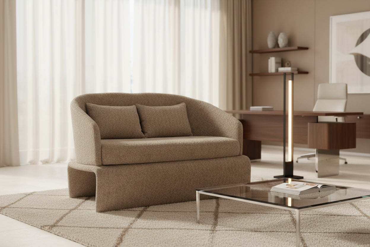 Диван  BEVY 2  -бежов цвят 128x72x74