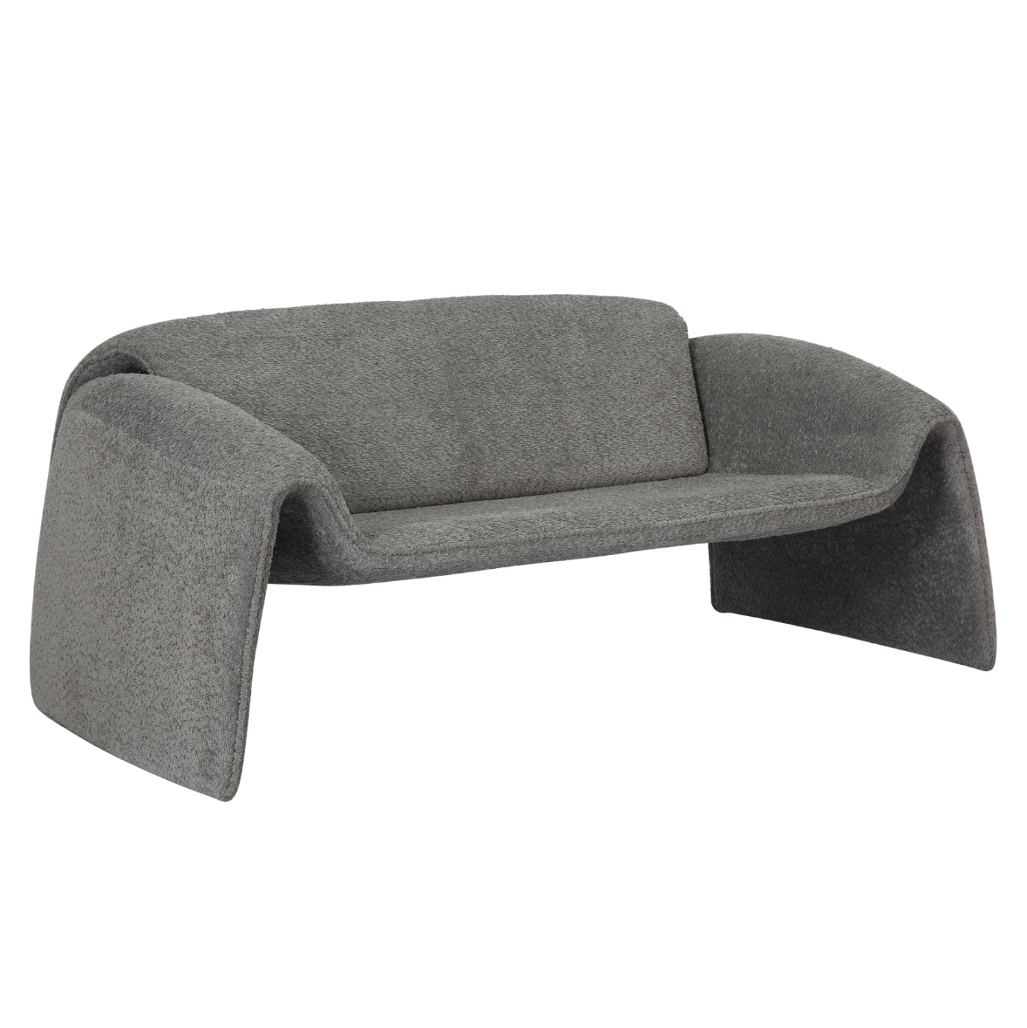 Двуместен диван лафорж метална конструкция-сив плат бушле 160х80х63см.