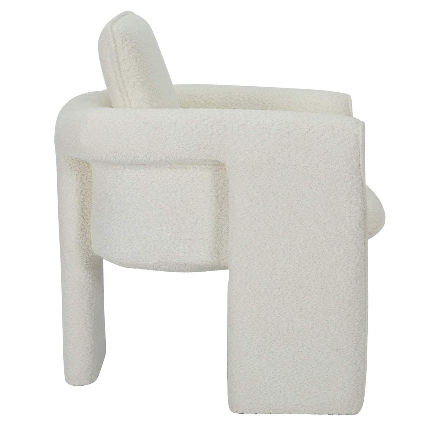 Кресло CRUSHER бяло букле-метална конструкция 82x78x87см.