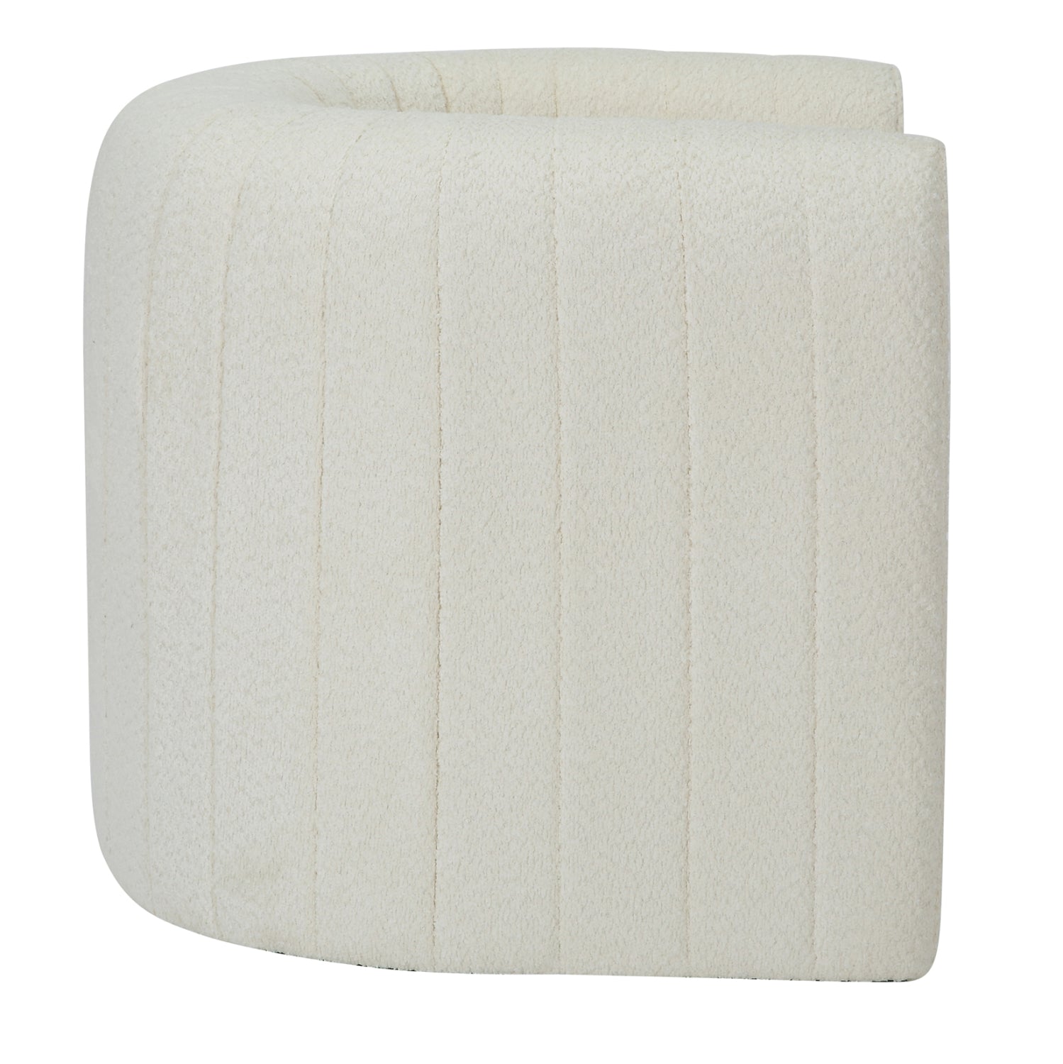 Кресло Райкър букле бял цвят