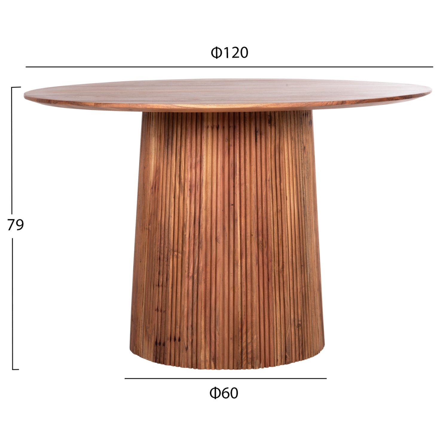 Трапезна маса GROOT -натурал Φ120x79