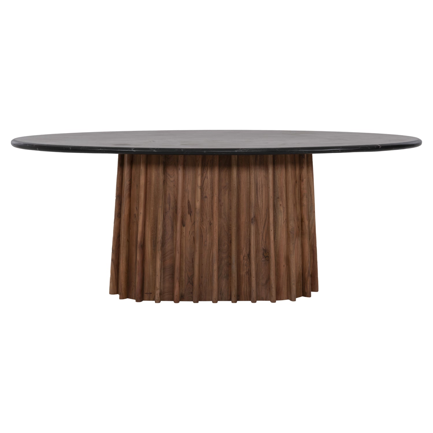 Маса DRAXX  овална 200x100x76 см черен-естествен цвят