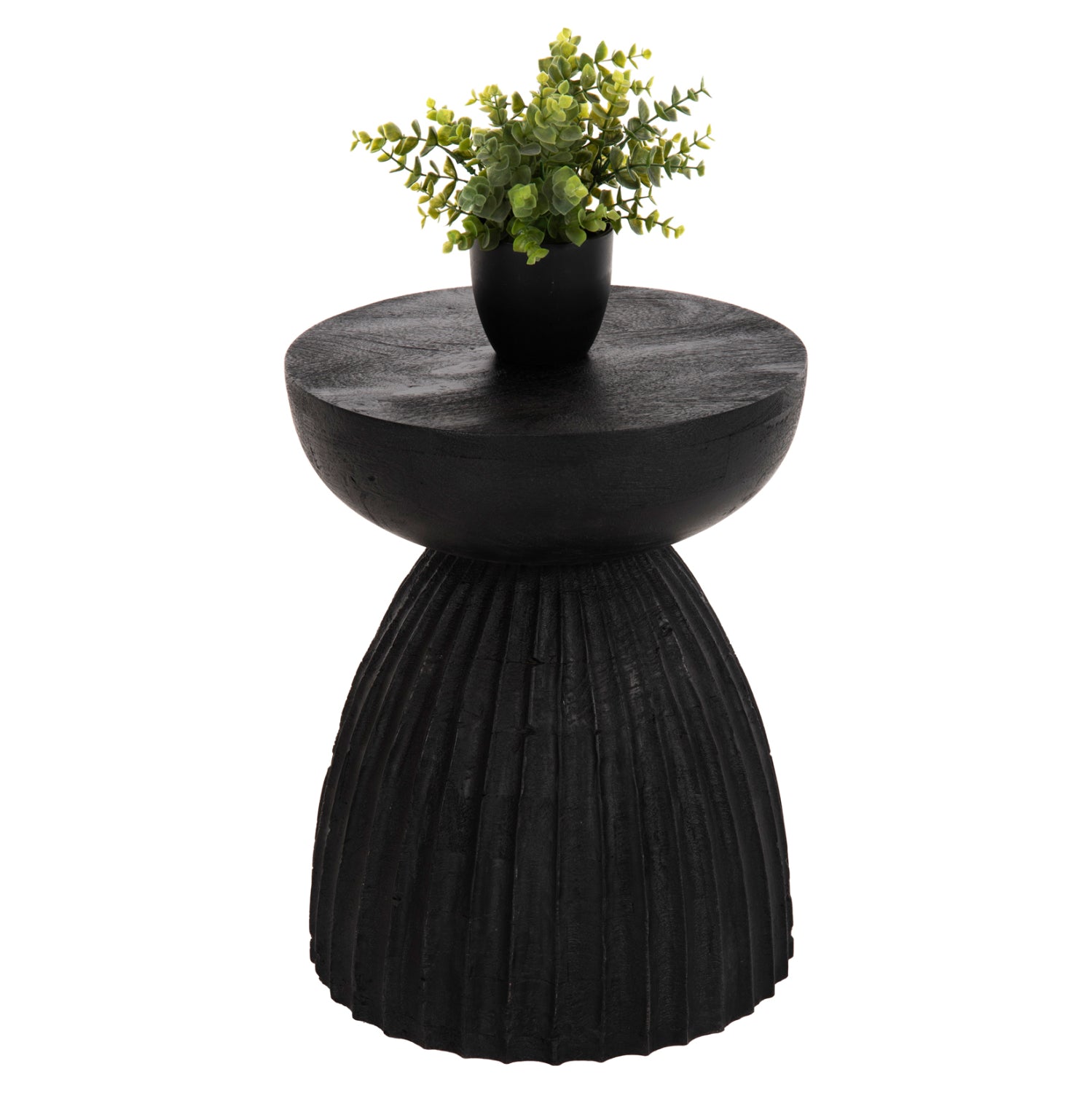 Табуретка  SCALLOP черен цвят  Φ35x45