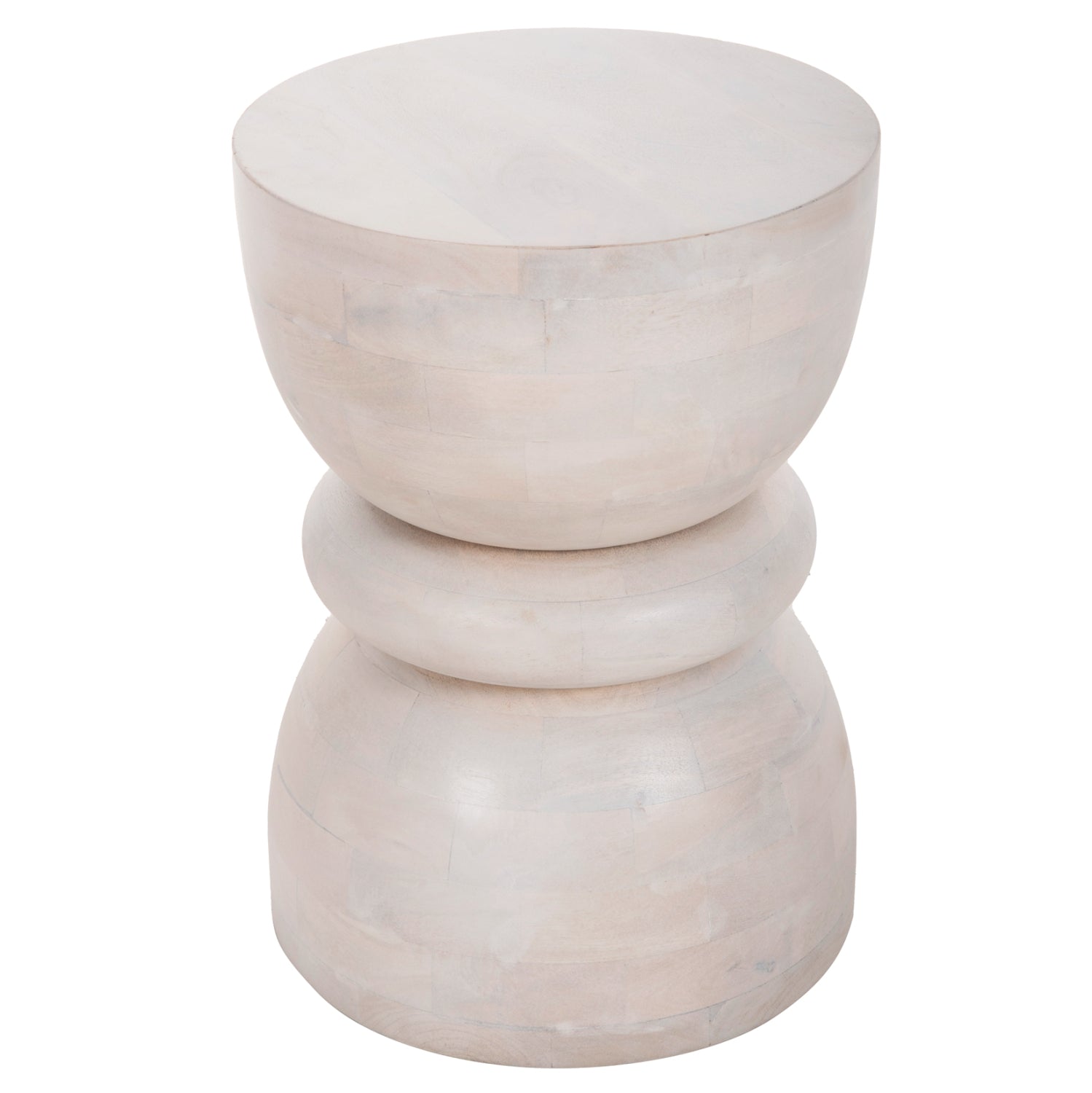 КРЪГЛА ТАБУРЕТКА МОДИФ МАНГО В БЯЛ ЦВЯТ Φ35x51H см.