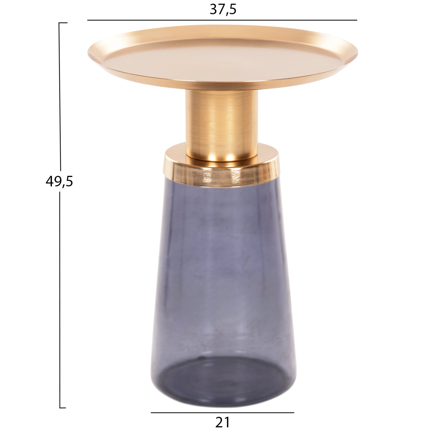 Помощна маса BALLIN  цвят син-златист Φ37.5x49.5см