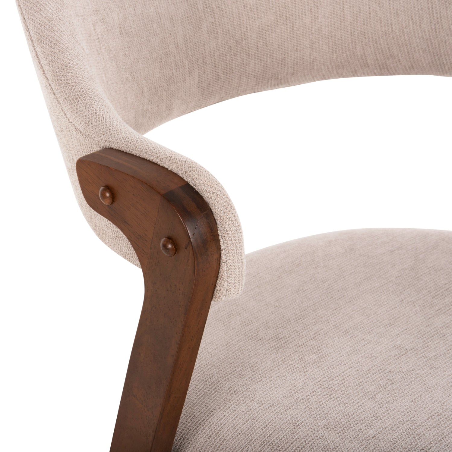 Трапезен стол  RIDER орех-екрю цвят 59x59x83см