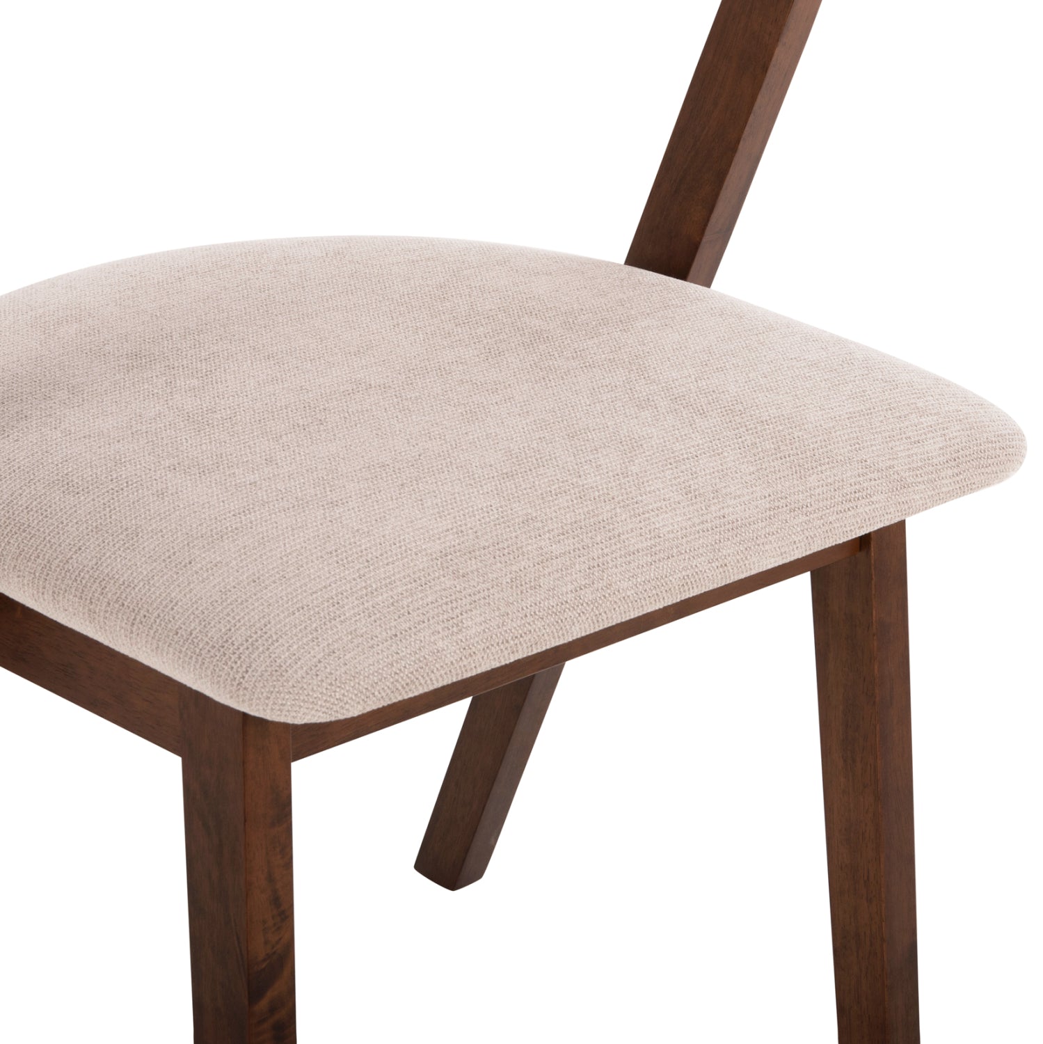 Трапезен стол  RIDER орех-екрю цвят 59x59x83см