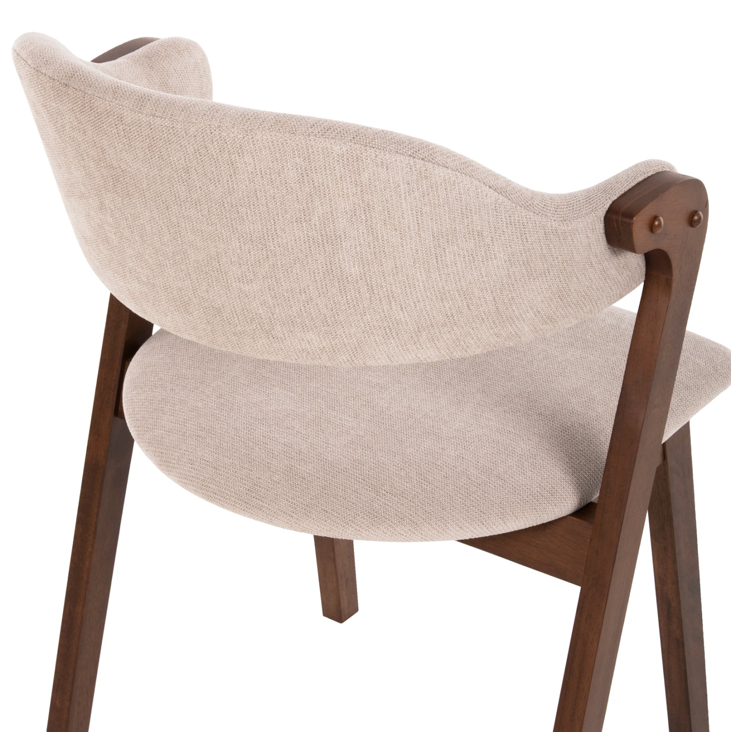 Трапезен стол  RIDER орех-екрю цвят 59x59x83см