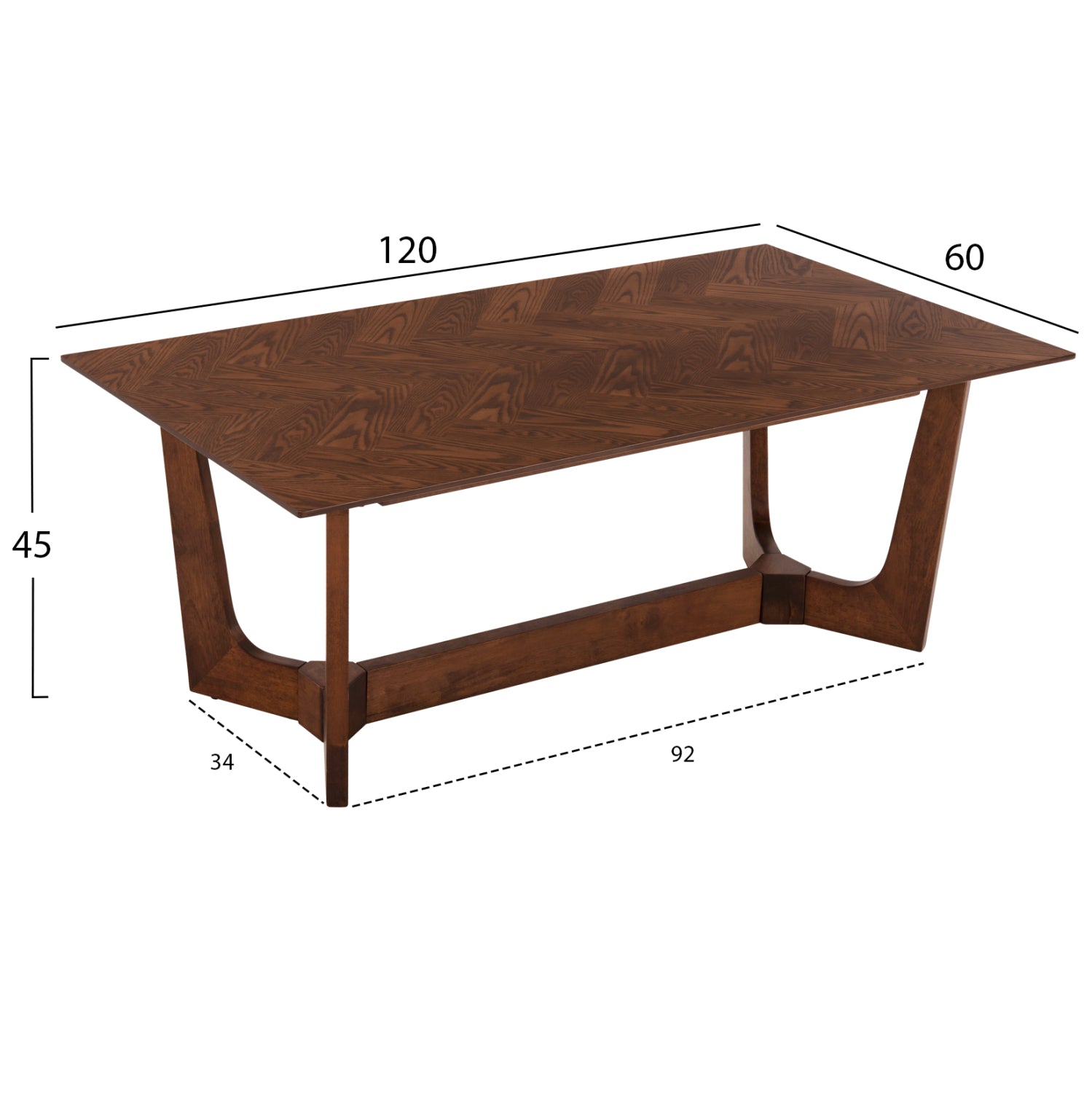 Холна маса  RIMER  орех цвят 120X60x45см