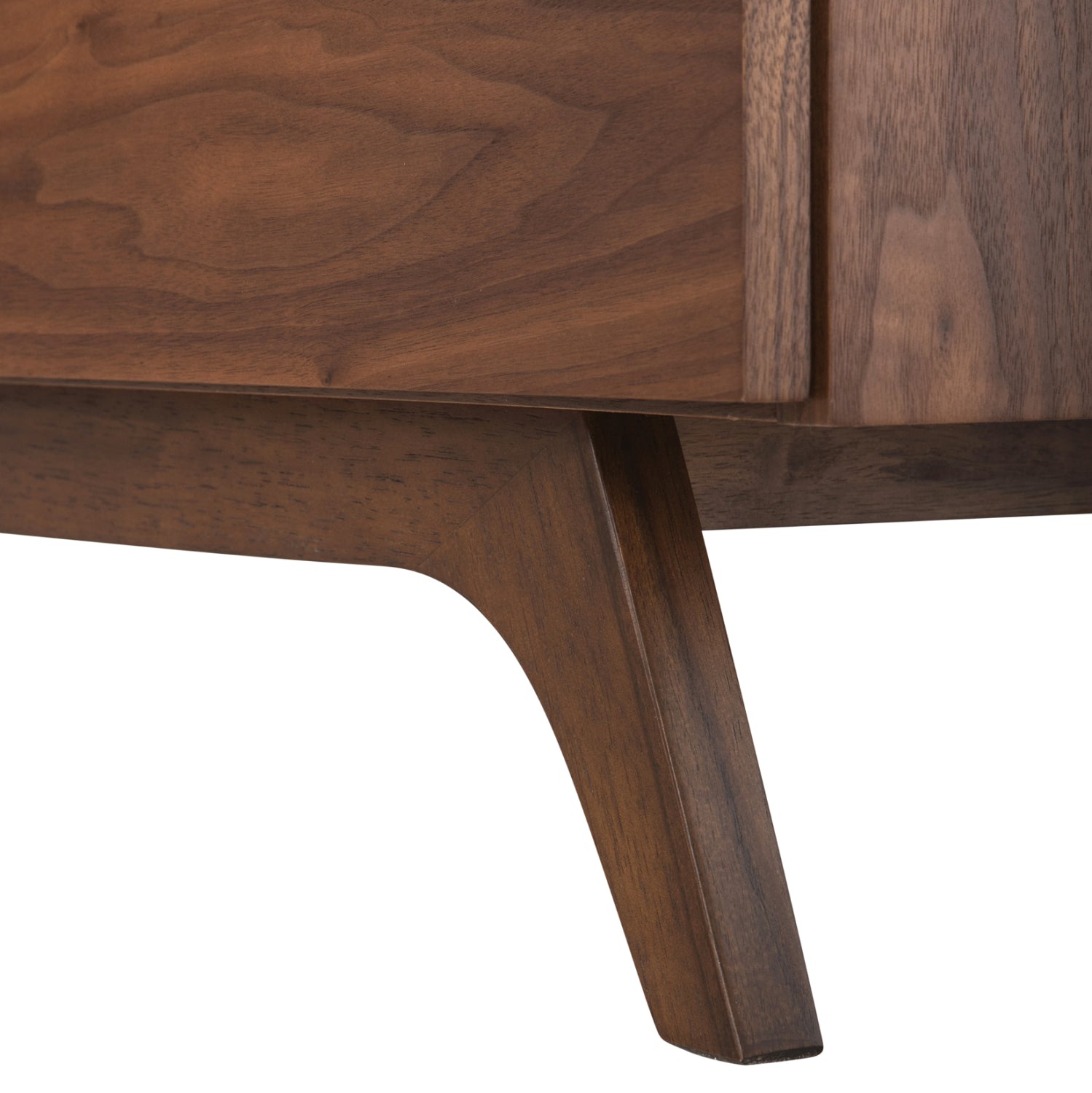 Бюфет PREDA цвят орех-тъмно сив 167x28-40x80