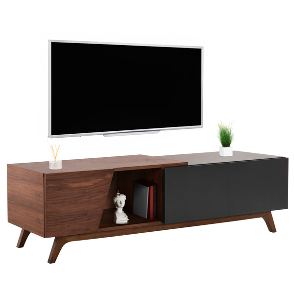 ТВ Шкаф HUDSON Орех-Тъмно Сив 180x40x50 см