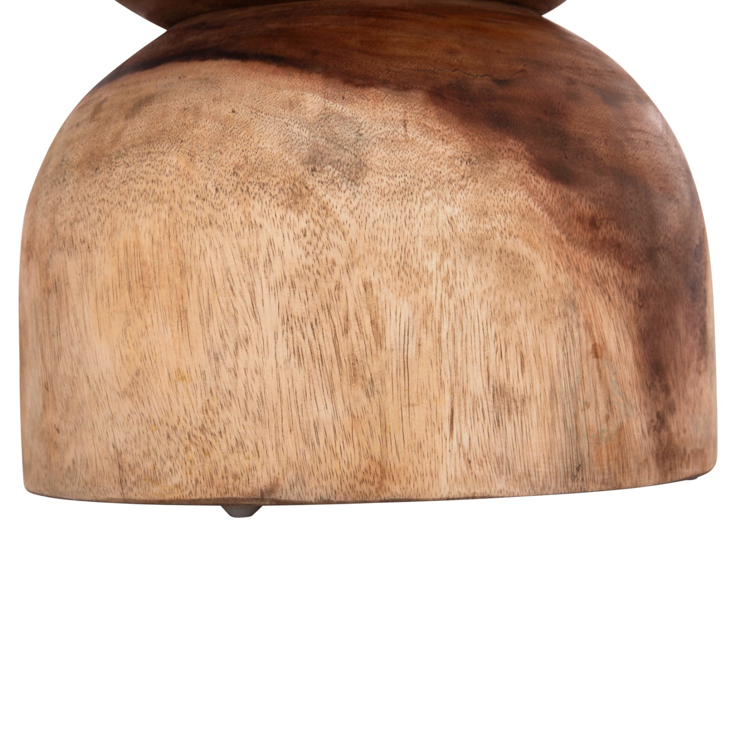 Кръгла таберка febry масивна суарова дървесина в естествен цвят φ35x45hcm.