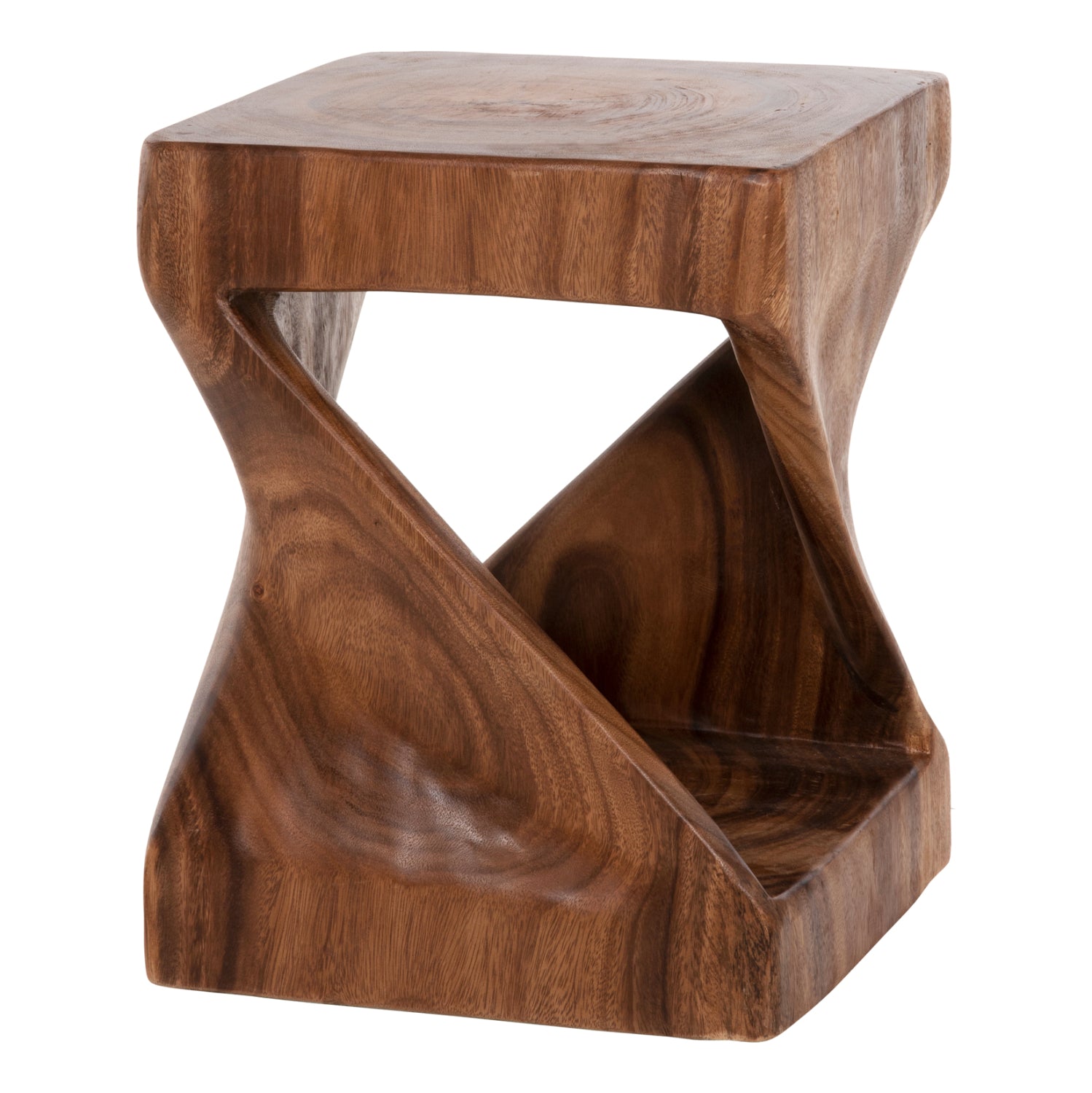 Квадратна табуретка  GEBO-суар дърво в орех 35x35x46.5см.