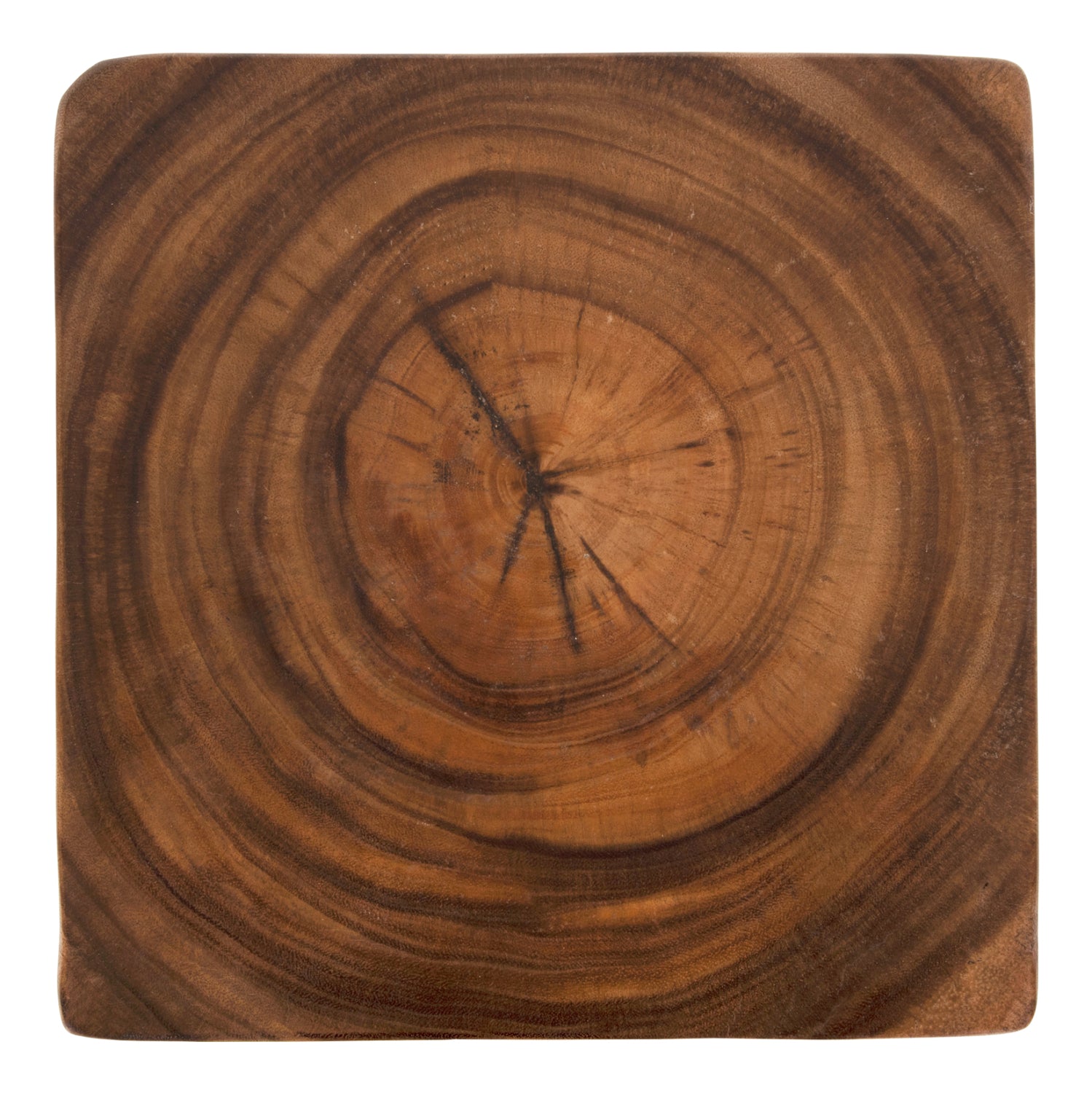 Квадратна табуретка  GEBO-суар дърво в орех 35x35x46.5см.