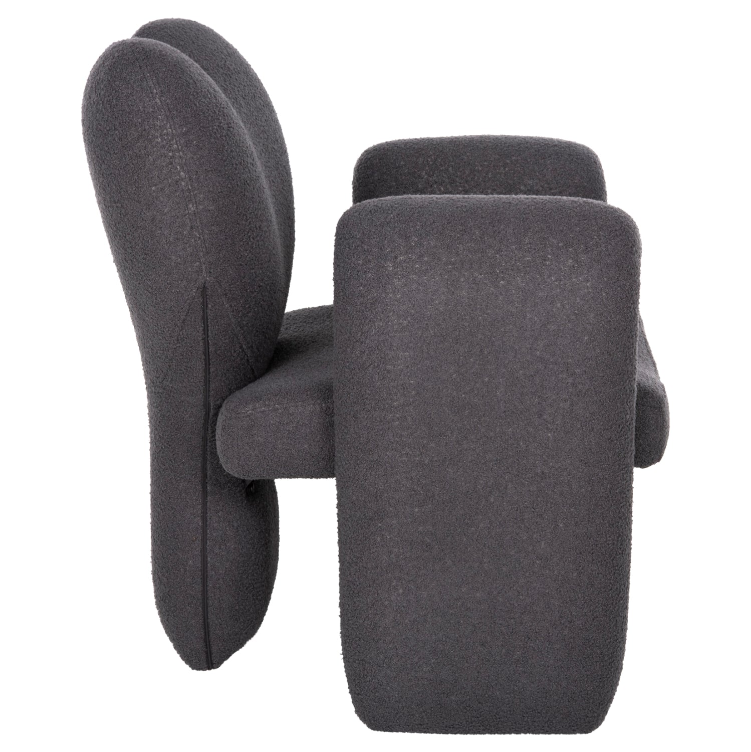 Кресло Харт букле сив цвят 84x74x87