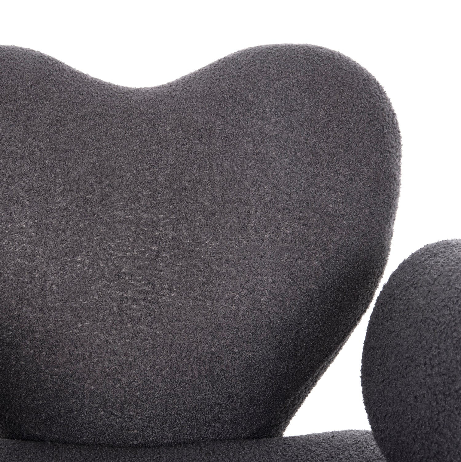 Кресло Харт букле сив цвят 84x74x87
