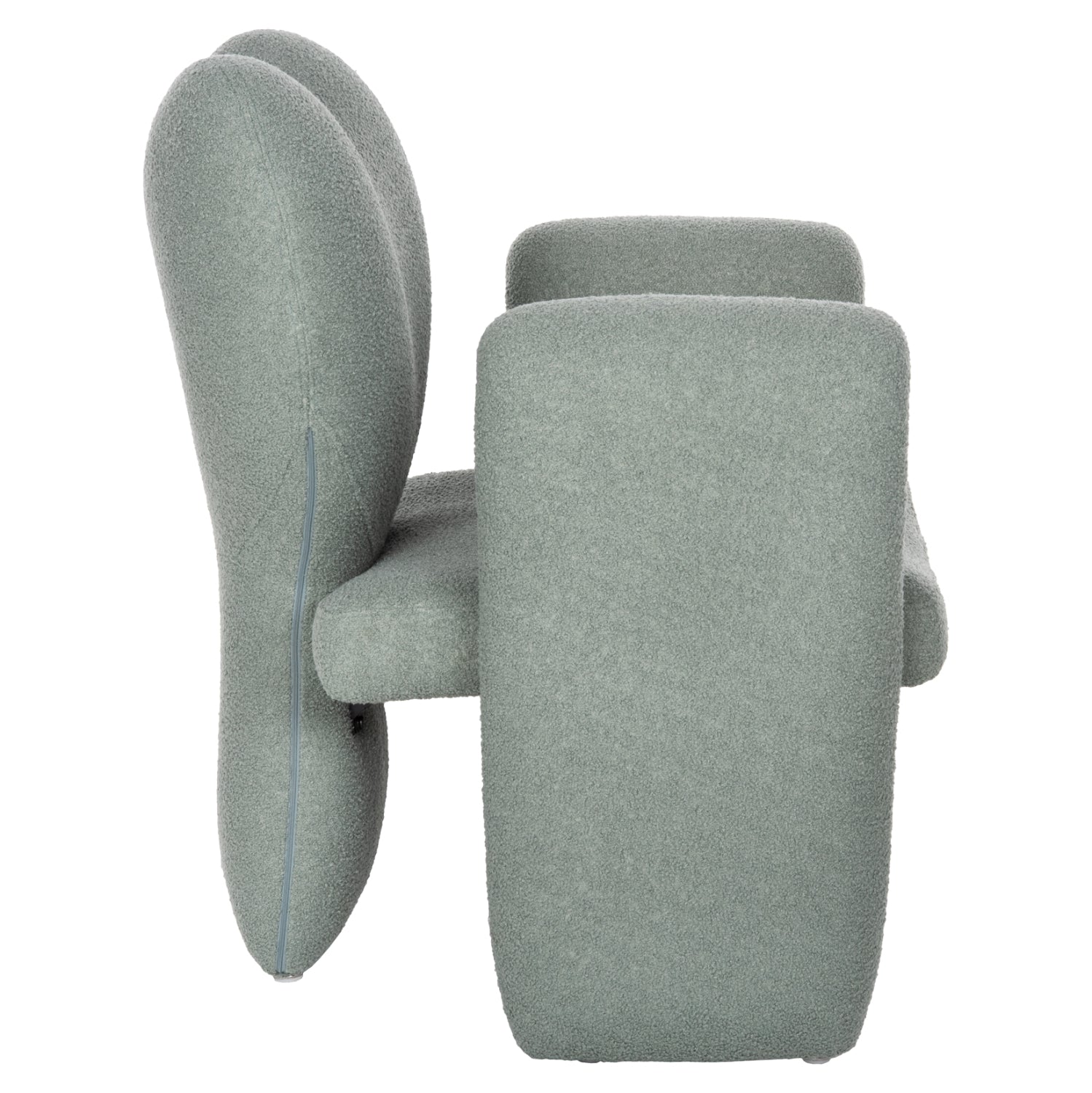 Кресло Харт букле цвят шам фъстък 84x74x87