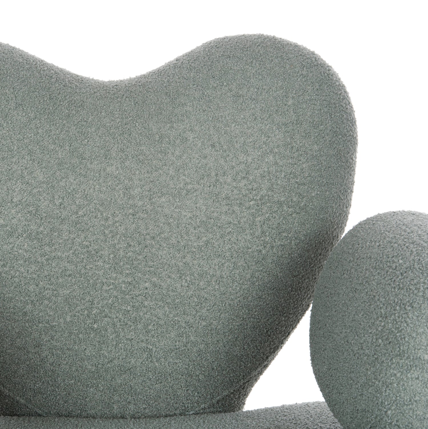 Кресло Харт букле цвят шам фъстък 84x74x87