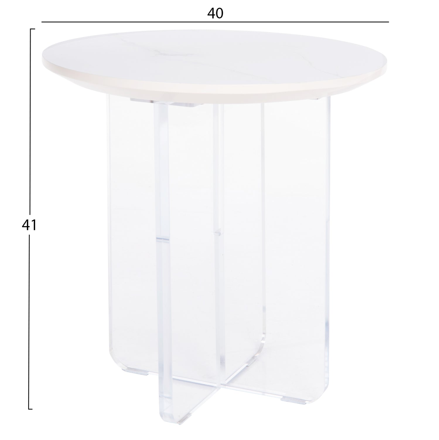 Холна маса  ACRYLON   бял цвят  Φ40x41см