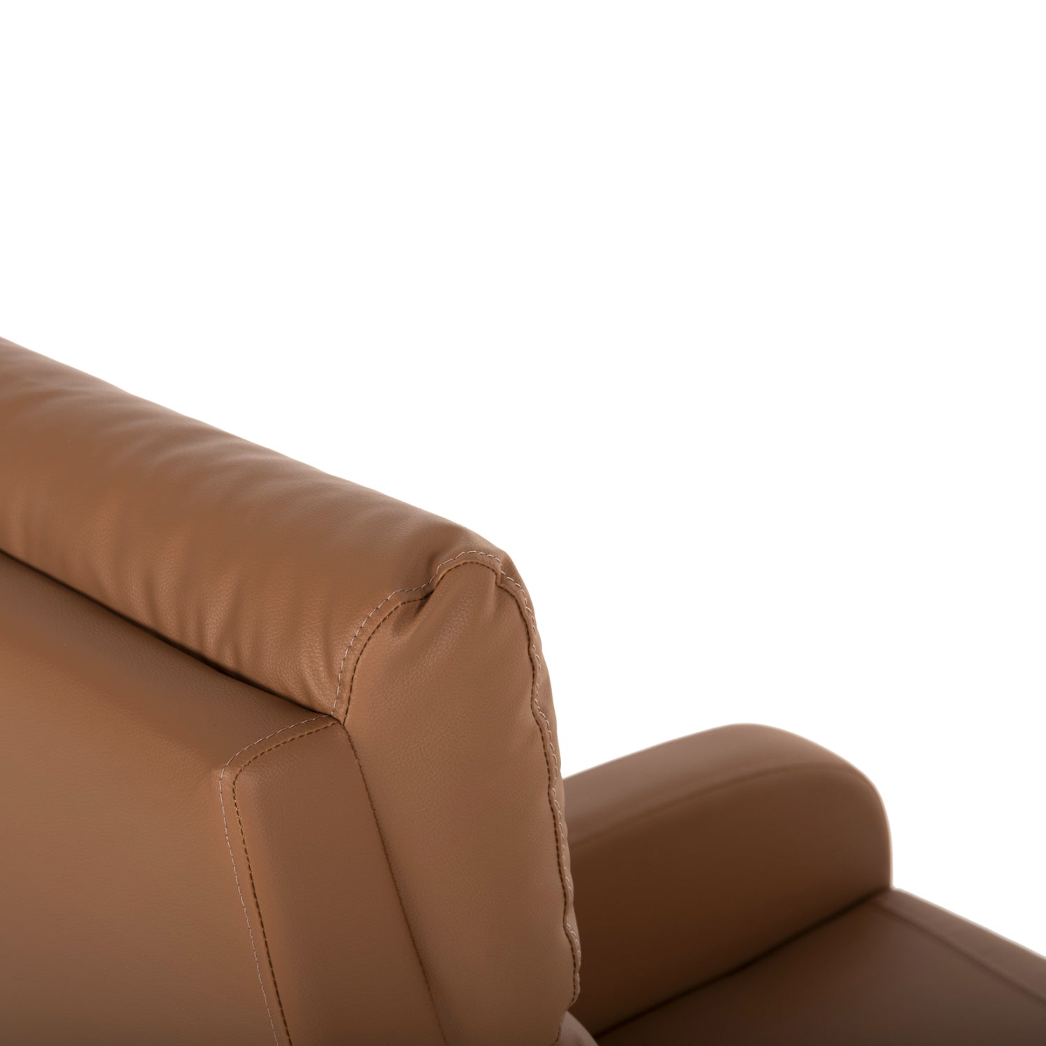 Релакс кресло Хабър еко кожа кафяв цвят 67,5x90x104