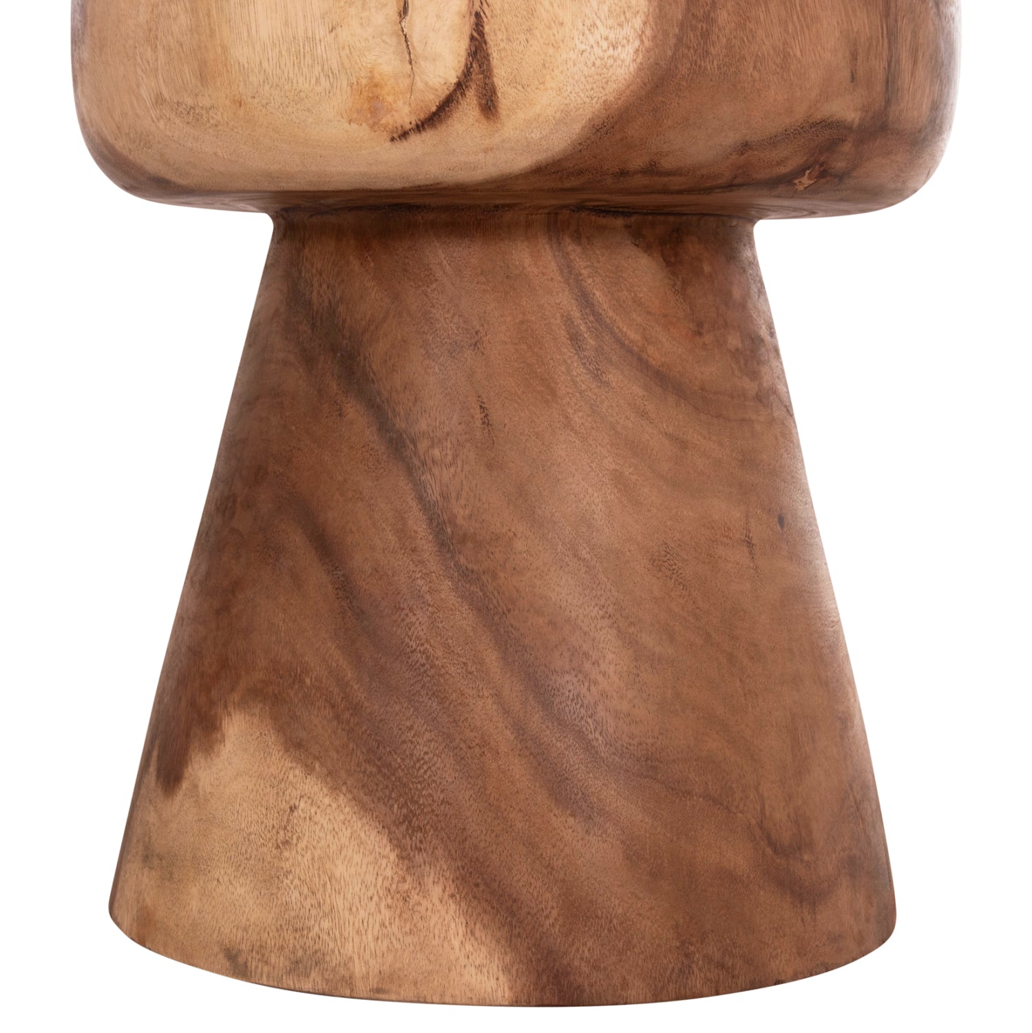 Кръгла странична маса   CUPRE масивно дърво  натурална ф40x45cм