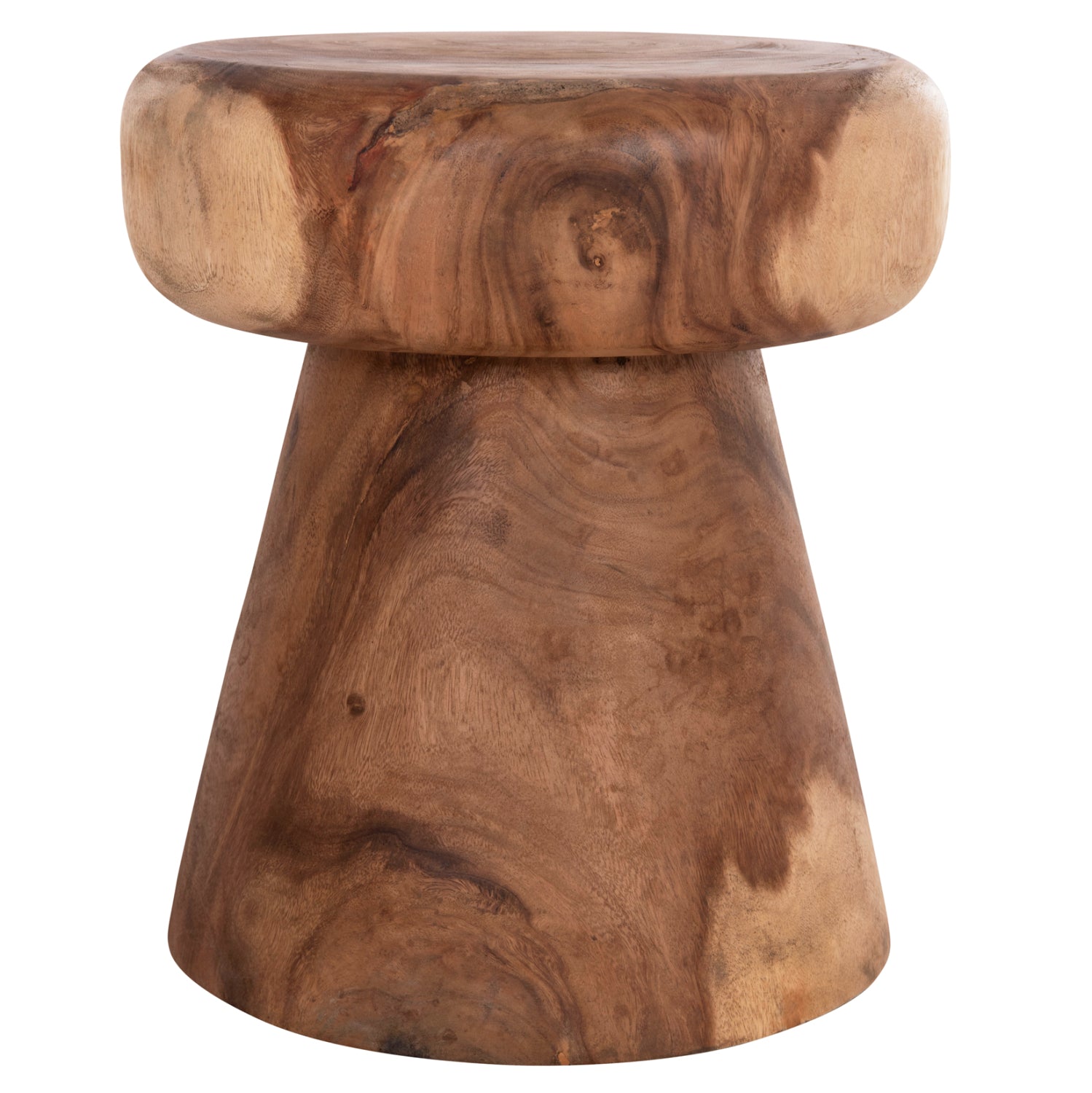 Кръгла странична маса   CUPRE масивно дърво  натурална ф40x45cм