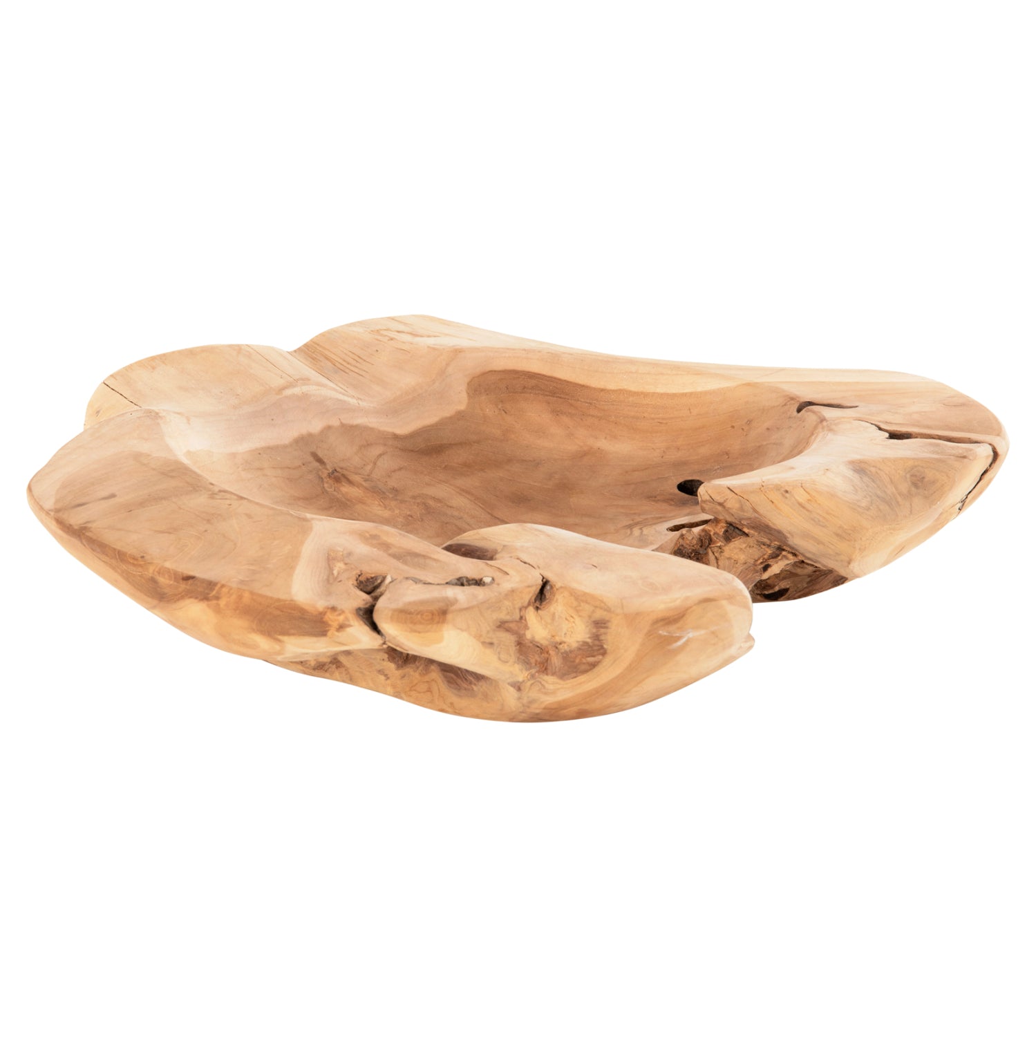 Дървена купа за маса натурал Φ58x12