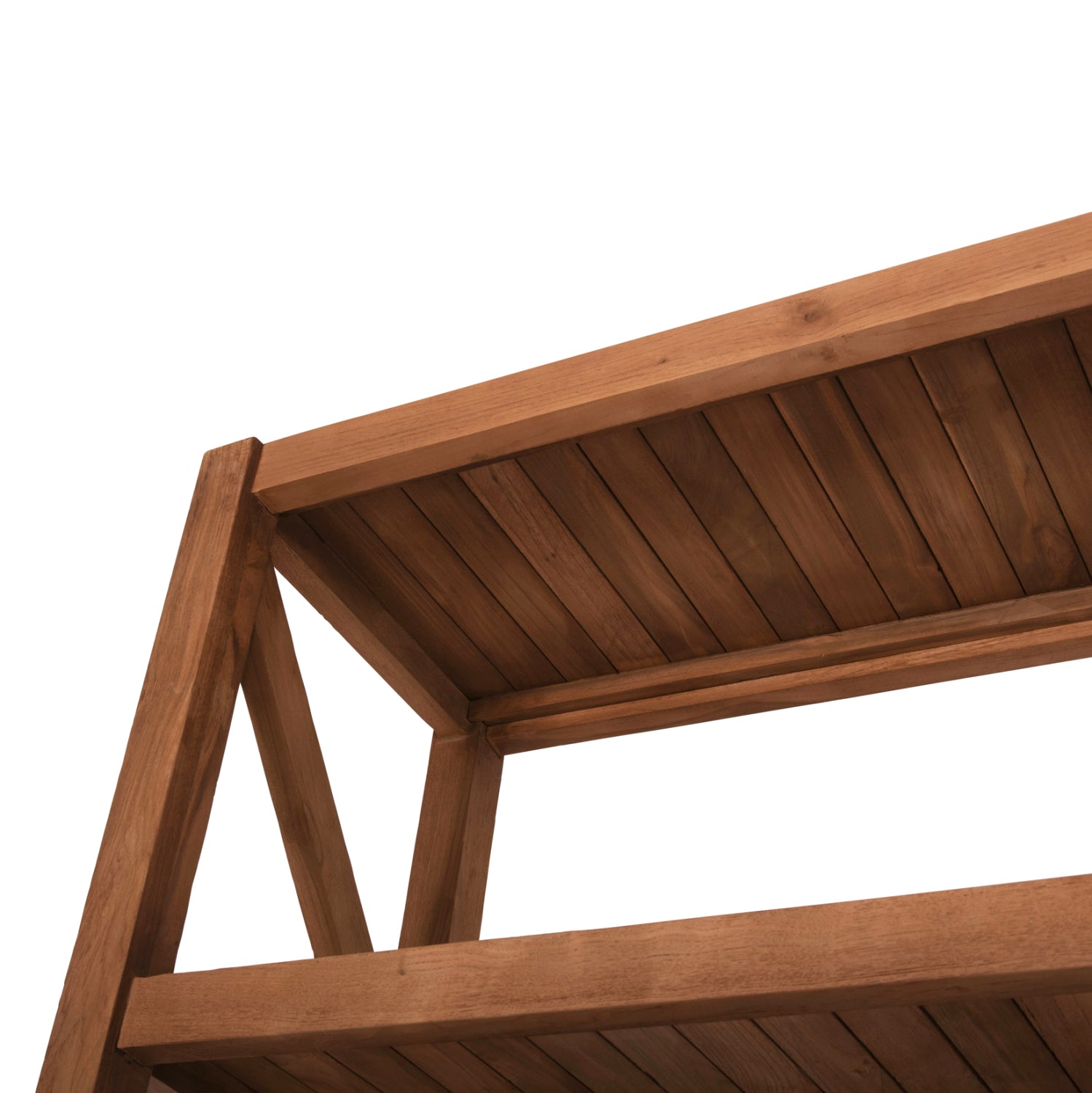 Книжотека kitaku рециклиран тик в натурален цвят 150x45x200всм.
