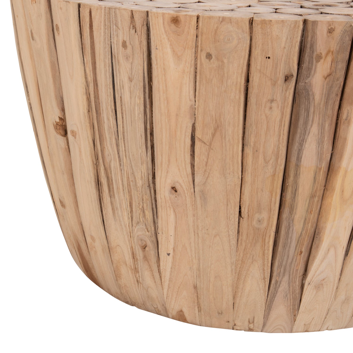 Масичка за кафе Теа тиково дърво естествен цвят Φ80x46см