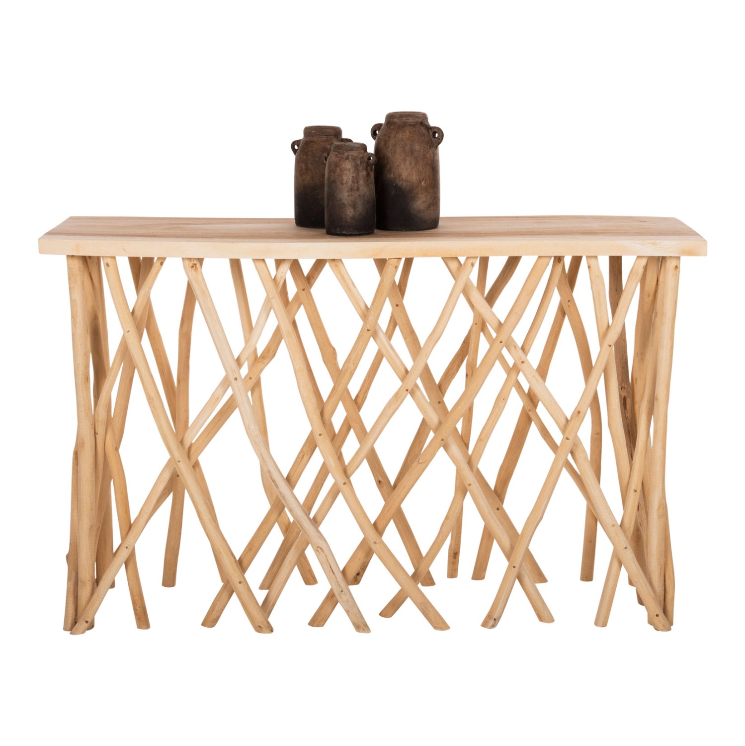 Конзола KRANT в рустик стил  и повърхност 3см 121X36X75см.