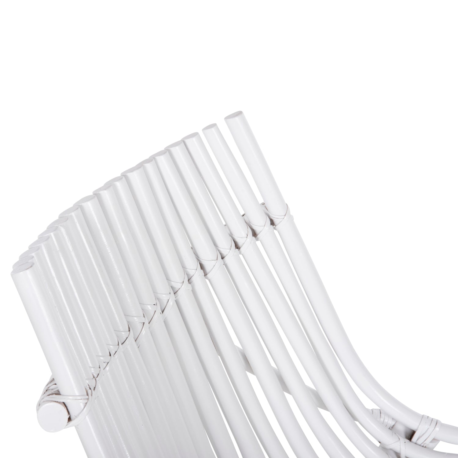 Градински стол CELLION  с ратанови пръти в бял цвят 76x72x83см.